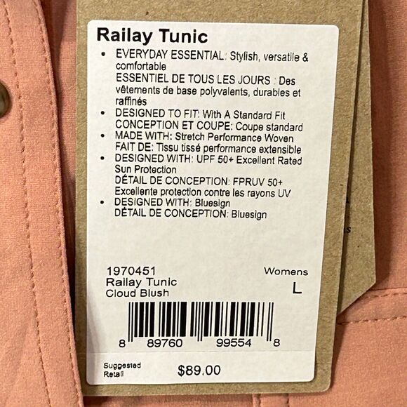 Prana Women's Blouse in Warm Peach - Picture 9 of 9